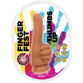 Hott Products Thumbs Up Finger Shaped Dildo Tan Realistic Dildos